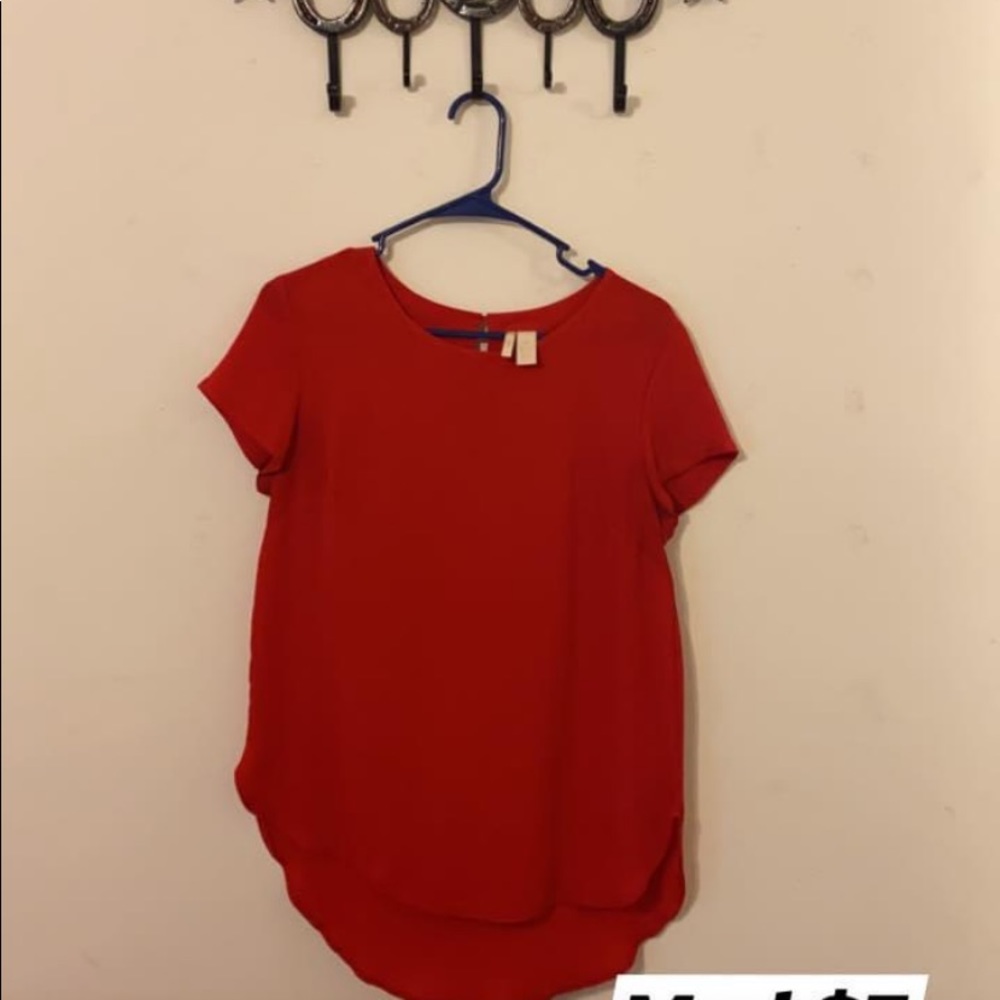 Red blouse